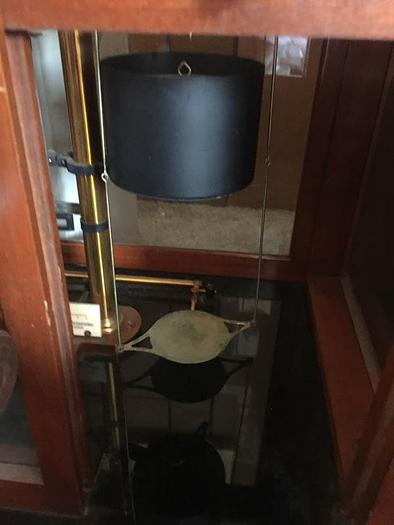 Used 0130-385 Christian Becker Inc Wood & Glass Case Balance Beam Scale