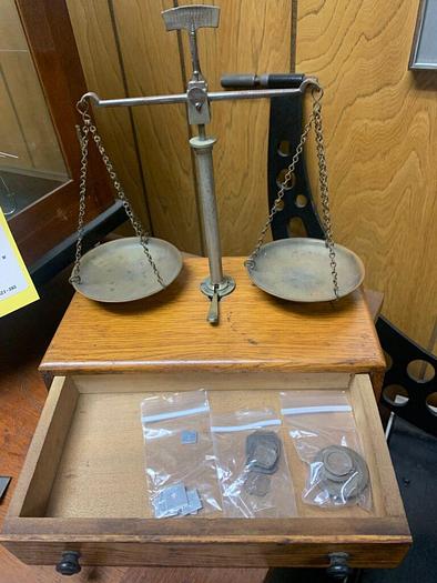 Used 1597-385 Antique Troemner Type Balance Beam Scale