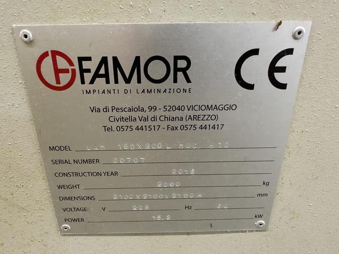 Used Famor 160x200mm Break Down Rolling Mill for Plate Model H10 – New 2018