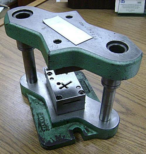 Used 1950-390 STAMPING PRESS  TOOL & DIE SET TO MAKE RELIGIOUS CROSS