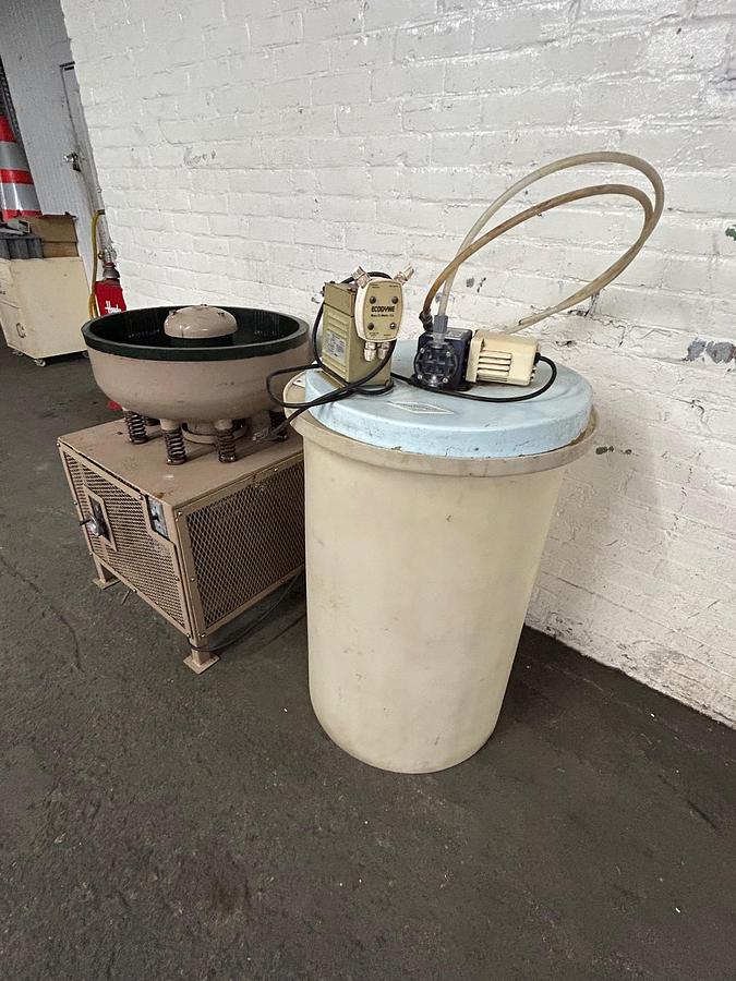 Used Mirro-Brite Vibratory Finishing Machine, Model #MB-150 with Flow-Through Water System