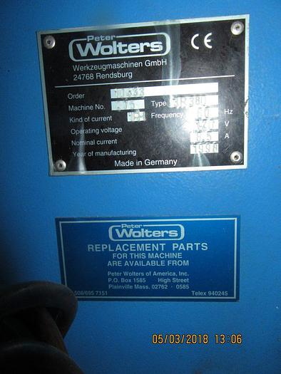 Used 2648-340 Peter Wolters Lapping Machine Single Wheel Type, Model # 3R380
