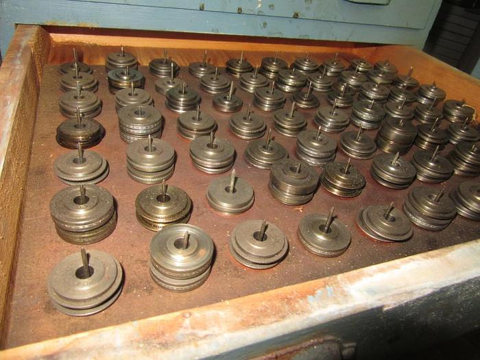 Used 9127-150 Antique Vintage Turks Head Engraved & Forming Rolls Collection of 1,750