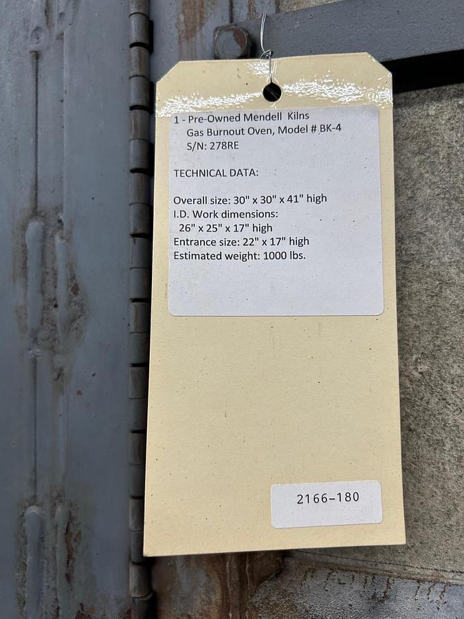 Used Burnout Furnace Oven Kiln 20" x 20" x 20"