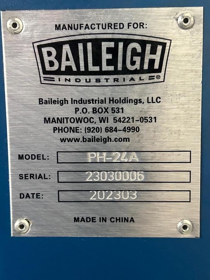 Used Baileigh Industrial Air-Powered Planishing Hammer Model PH-24A