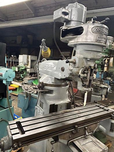 Used Bridgeport 9″ x 32″ 1 HP, 8-Speed Ram Type J-Head Vertical Milling Machine