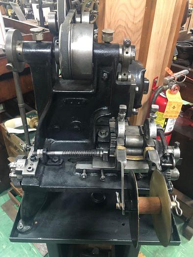 Used 3398-385 Wm.H.Baker Antique Blanking Press with Mechanical Indexing Roll Feed – Circa 1890
