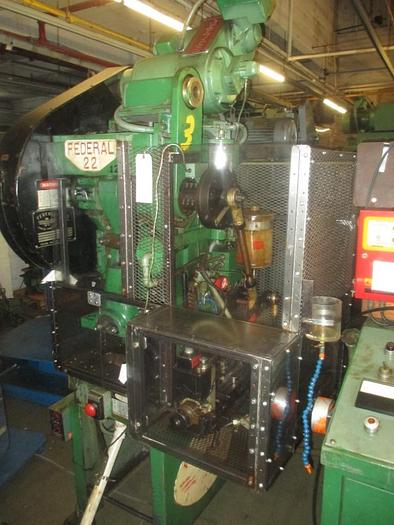 Used 1672-230 Federal 22 Ton HIGH SPEED OBI Single Crank Power Press, Model 22T