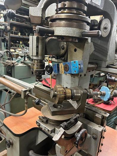 Used 3802 Moyas Two Head Diamond Faceting Cutting Machine W/rotary work holder and Collets for Jewelry Bracelets, Hoop Earrings & Bangle Cuts