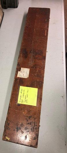 Used 3371-385 VINTAGE L.S. STARRETT 25″ VERNIER CALIPER No. 122-INSIDE-OUTSIDE MADE IN USA WOOD CASE