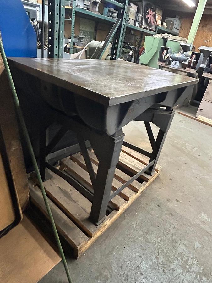 Used Machine Products Corp Job #5 (48" x 30") Precision Cast Iron Surface Plate on HD Steel Stand