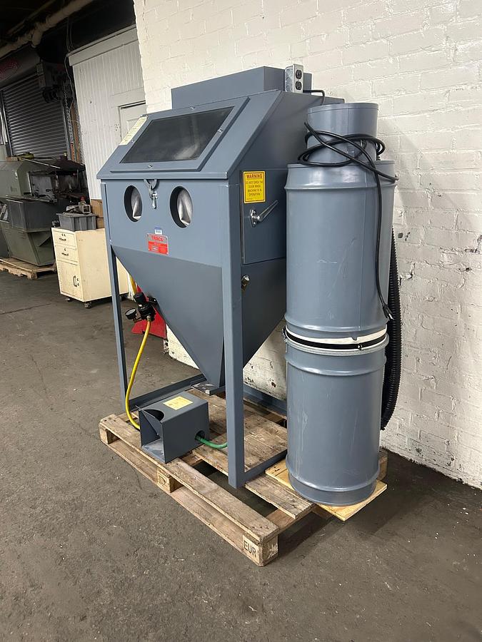 Used Trinco Master Model 36 Cabinet Sandblaster with BP2 Dust Collector
