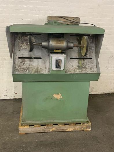 Used 5910-340 Baldor Dual Spindle 1-1/2 HP Buffing Polishing Machine with Dust Collector System