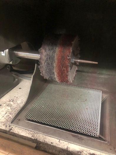 Used 3178-340 Baldor Variable Speed Motor Polishing Set Up with Down Draft Table Work Bench