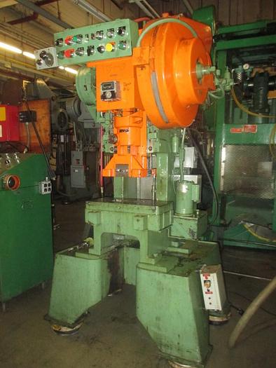 Used 1680-230 Perkins 15 Ton HIGH SPEED Straight Side Gap Frame Flywheel Power Press, Model 15-S