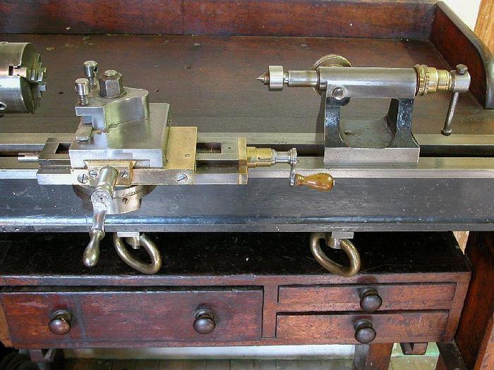 Used 2581-385 Antique Goyen Ornamental Turning Lathe – Circa 1871, with Accessories