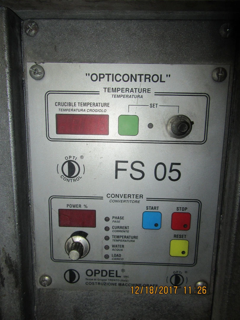 Used OPDEL 6 KG Induction Melter Melting Oven Furnace, Gold, Silver