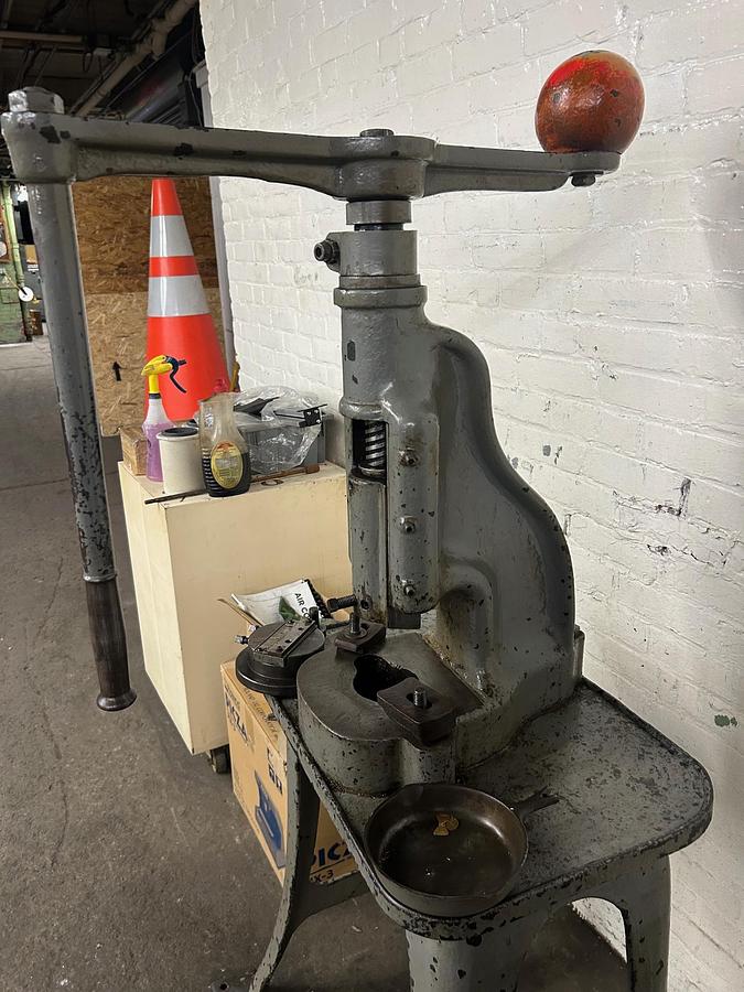 Used E.A. Adams Type Screw / Fly Press, Model #2 Original Paint!