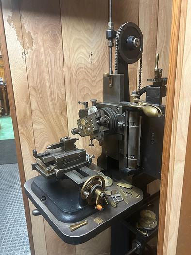 Used 7092-385 Charles Fields Type (Hall Mfg.) Straight Line Engine Turning Machine for Ornamental Engraving, Hand Operated
