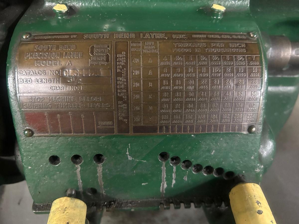Used South Bend 10" x 22" 10K Precision Metal Cabinet Lathe, Model CL370ZD Well Tooled