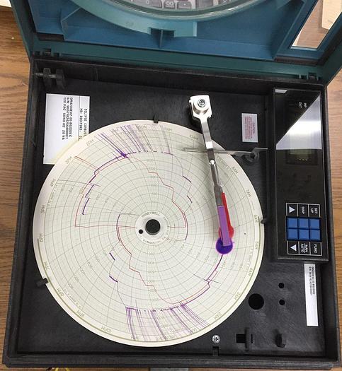 Used 3213-700 Honeywell Circular Chart Recorder, Model  #DR4200EV-2-00-BC000EC