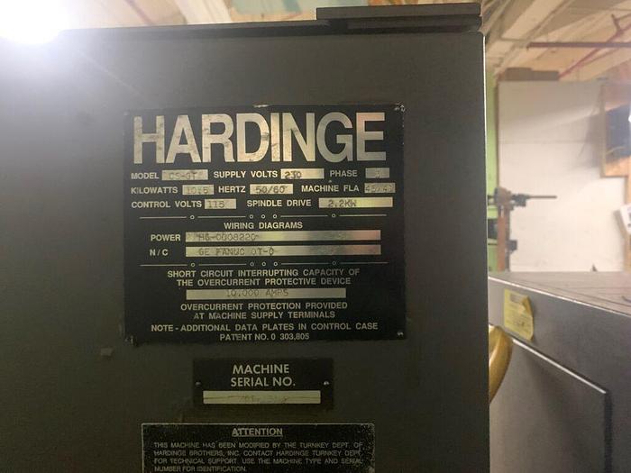 Used HARDINGE CONQUEST GT SUPER PRECISION GANG TOOL CNC LATHE WITH FANUC OT
