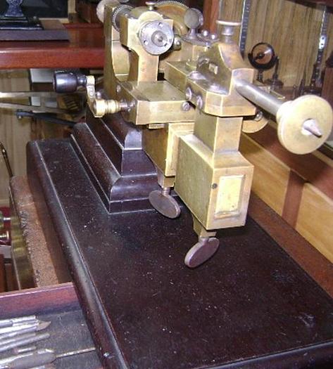 Used 1369-385 Antique Jewelers Watchmaker Mandrel Machinist Clock Lathe Circa 1860, Made in Switzerland