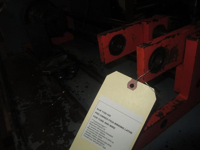 Used 1159-105 FIOA WINDING / WINDER LATHE FOR TUBE AND WIRE / LINK MAKING