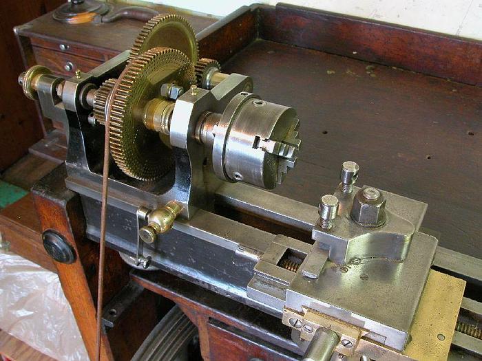Used 2581-385 Antique Goyen Ornamental Turning Lathe – Circa 1871, with Accessories