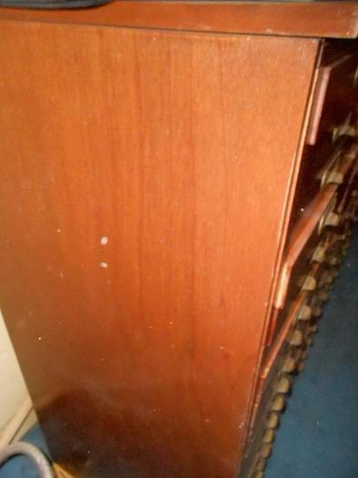 Used 8297-385 Antique Wood Parts Cabinet