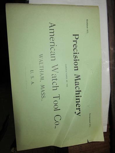 Used 5794-385 Antique American Watch Tool Co. Watchmaker’s Lathe with Wood Enclosure