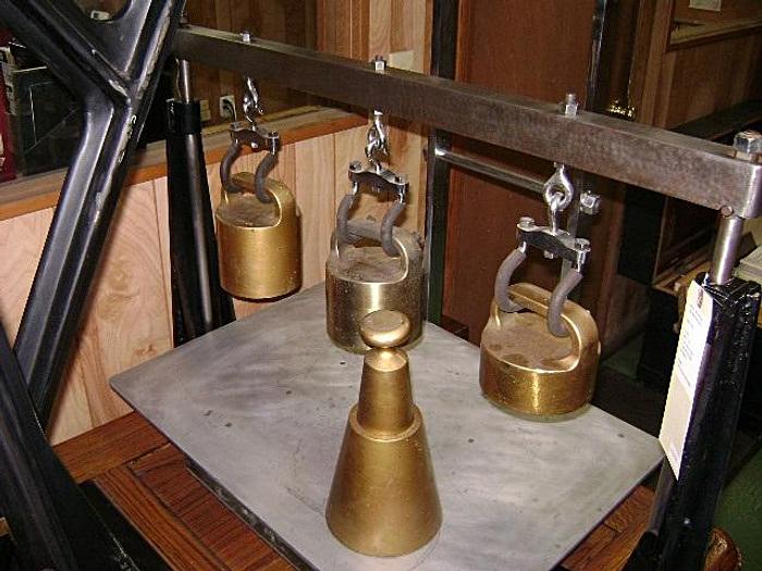 Used 1337-385 Antique L. Oertling HD Assay Bullion Balance Beam Scale Circa 1860