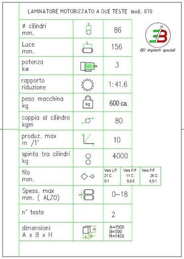 New GoldPro® / Cavallin BEI 160MM Double Side Power Rolling Mill FED160