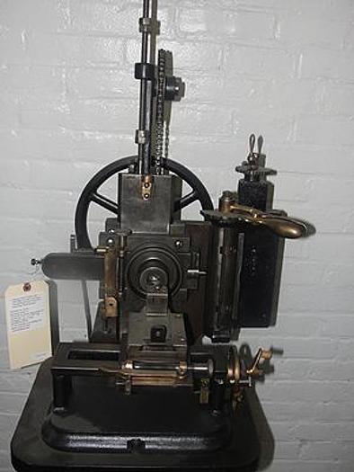 Used 7092-385 Charles Fields Type (Hall Mfg.) Straight Line Engine Turning Machine for Ornamental Engraving, Hand Operated