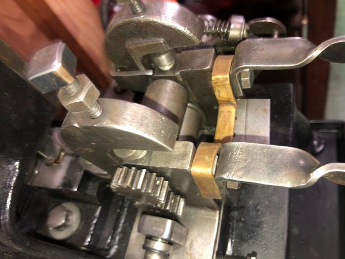 Used 3398-385 Wm.H.Baker Antique Blanking Press with Mechanical Indexing Roll Feed – Circa 1890