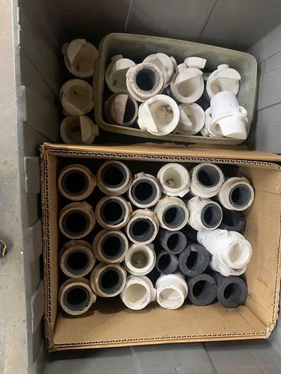 Used 5923-185 Manfredi Crucibles Set, Ceramic Sleeves, Graphite Liners for Induction Melting Gold/Silver Jewelry