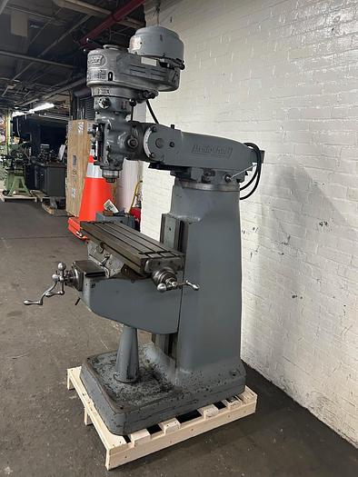 Used Bridgeport 9" x 32" 1 HP, 8-Speed Ram Type J-Head Vertical Milling Machine & R8 Collets