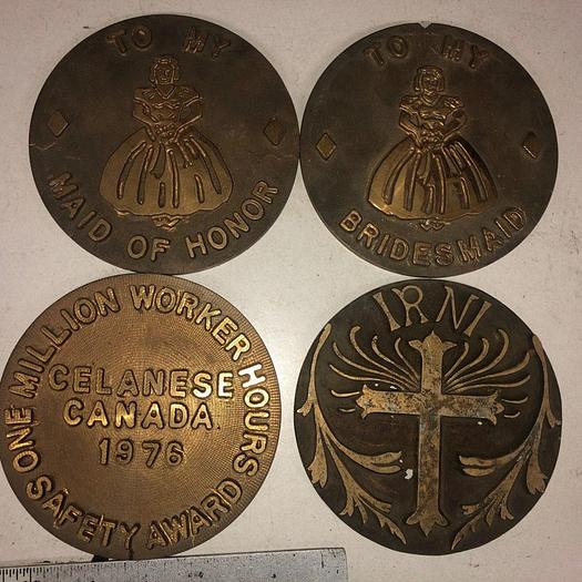 Used 3507-700 Assorted Group Lot of 50 Antique Mixed Master Brocading Templates – Bronze and Brass Material