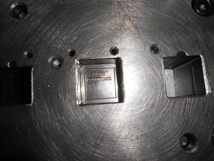 Used 7399-390 Die Set Makes a SquarePendant with “Birth Certificate” Stamp