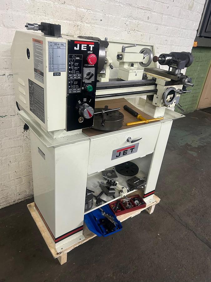 Used Jet BD-920W 9" x 20" Belt Drive Bench Lathe, Inch/Metric / Well Tooled