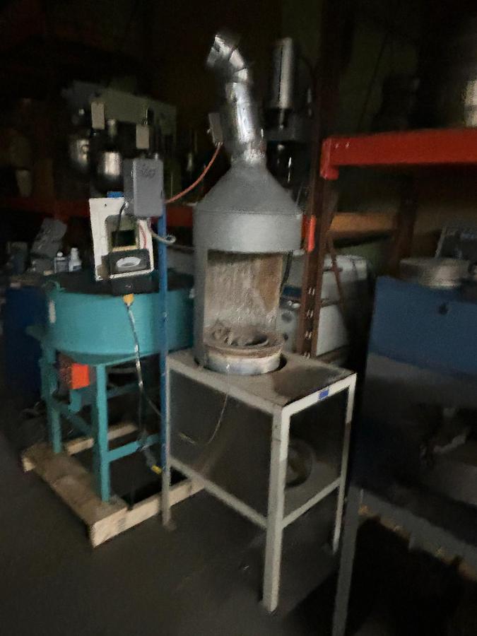 Used Contenti 160# Gas Fired Melting Pot with Thermostat & Hood for White Metal Casting