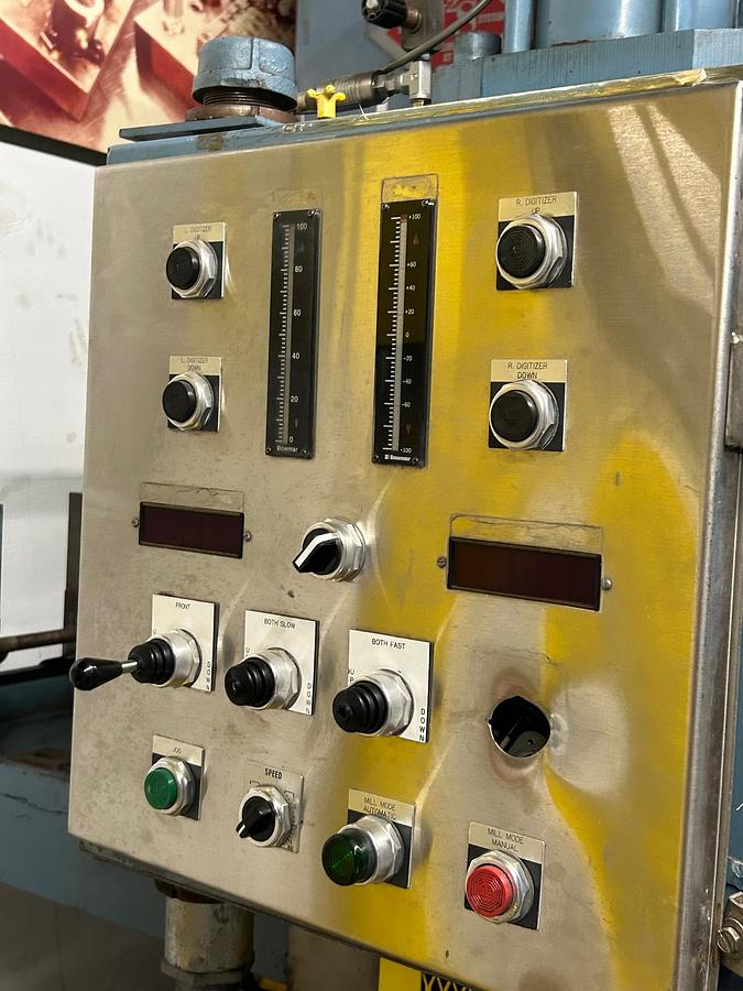 Used Tenova I2S 8" x .575" 2-High Cold Sizing Mill, Advanced Rolling Mill, with Manual and Computerized Controls, Hydraulic Turn Downs