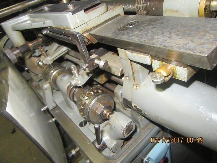 Used 7853-385 R. Gudel Type 30, 6-Position Semi-Automatic Ring/Band Brocading/Copy Engraving Machine