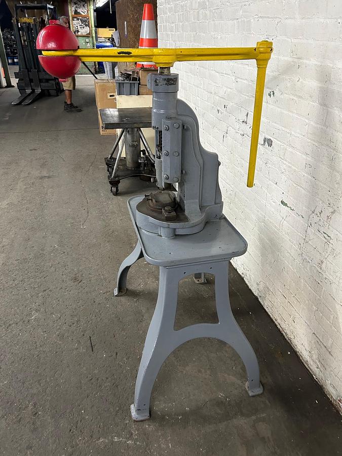 Used H. Blundell & Co Antique Hand Operated Stamping / Forming Screw press / Fly Press Providence RI - 1869
