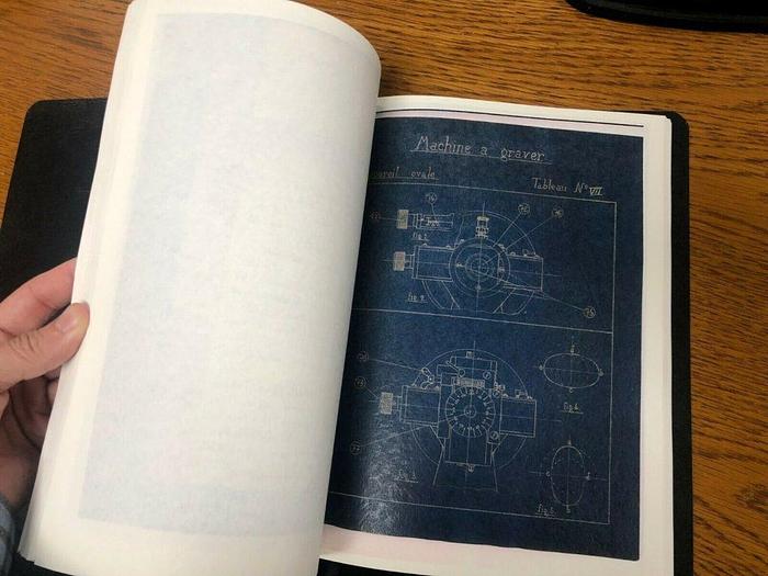 Used 2810-385 Lienhard & Co. La Chaux-De-Fonds (Switzerland) Guilloche Engine Turning & Brocading “The Holy Grail” Book 84 Pages + Handwritten Notes COPY