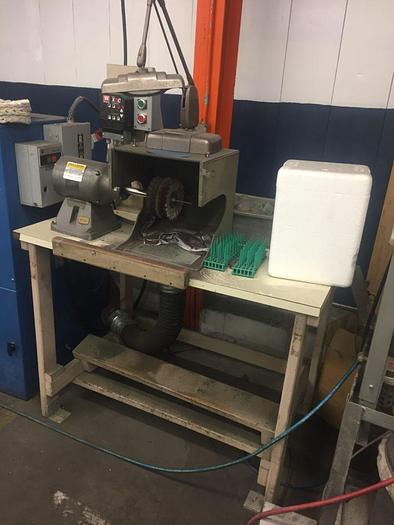 Used 3178-340 Baldor Variable Speed Motor Polishing Set Up with Down Draft Table Work Bench