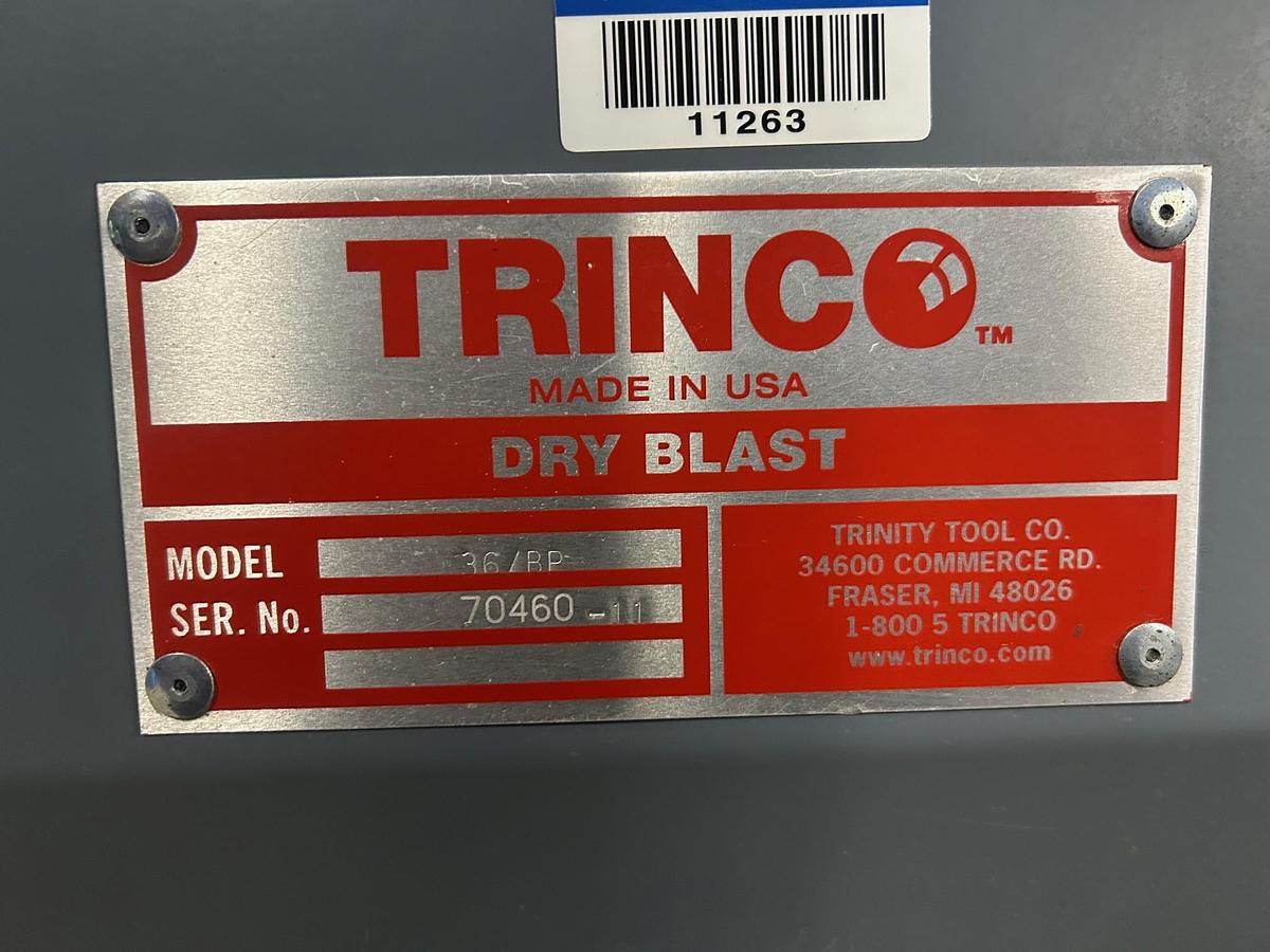 Used Trinco Master Model 36 Cabinet Sandblaster with BP2 Dust Collector