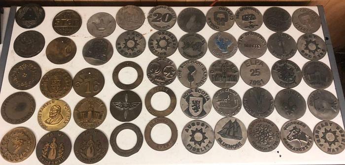 Used 3529-700 Assorted Group Lot of 50 Antique Mixed Master Brocading Templates – Brass, Bronze and Magnesium Material