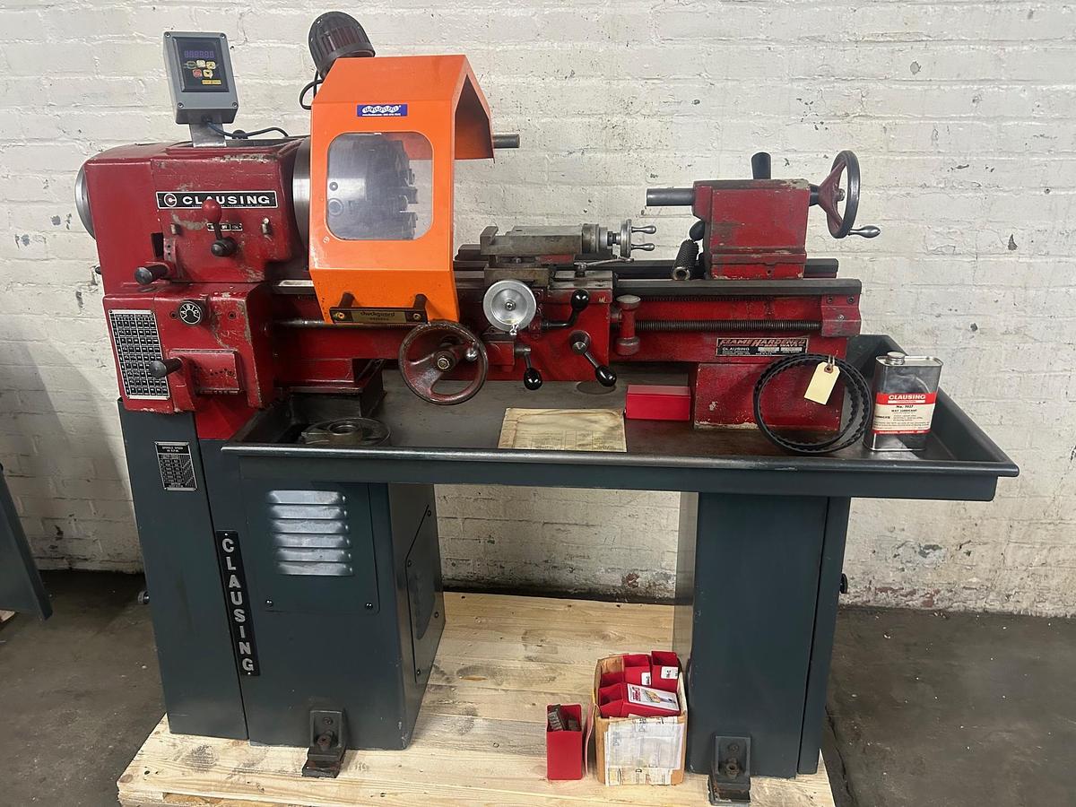 Used Clausing 10" x 24" Precision Floor Model Belt Drive Metal Cutting Lathe, Model #4903