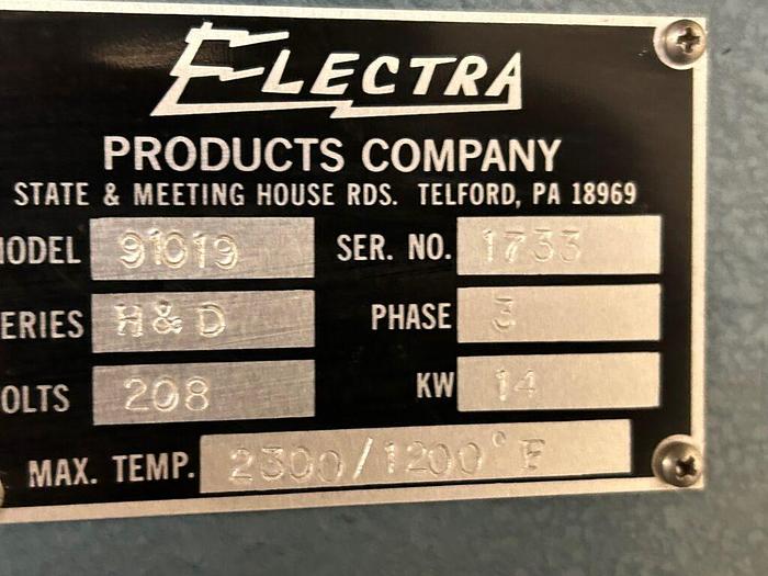 Used 5290-180 Electra Series H&D ARR4 Model 91019 Dual Chamber Heat Treat Furnace with Quench Tank